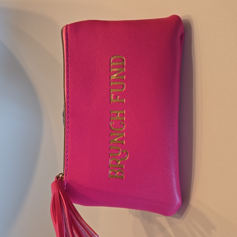 Pink Brunch Fund Pouch with Tassel